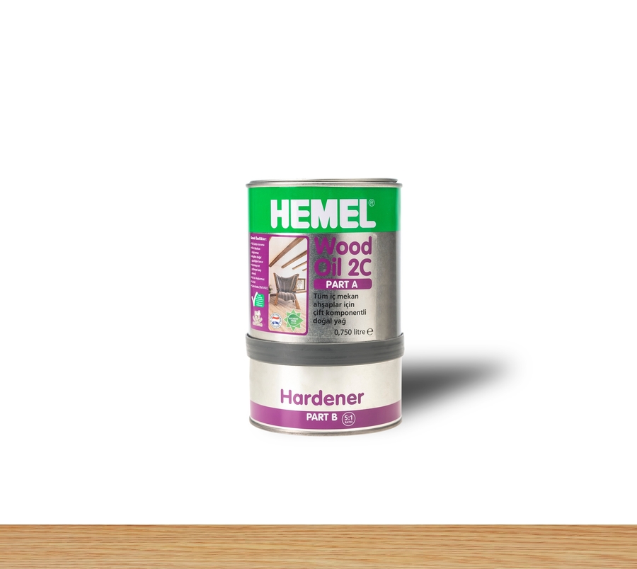 Two-component natural oil for all interior wooden surfaces