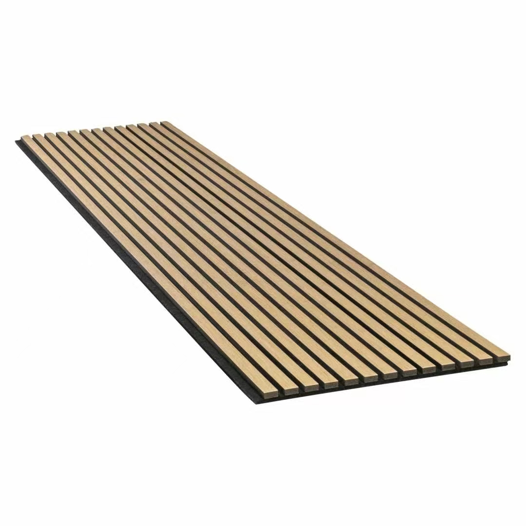 Wooden slat acoustic panel
