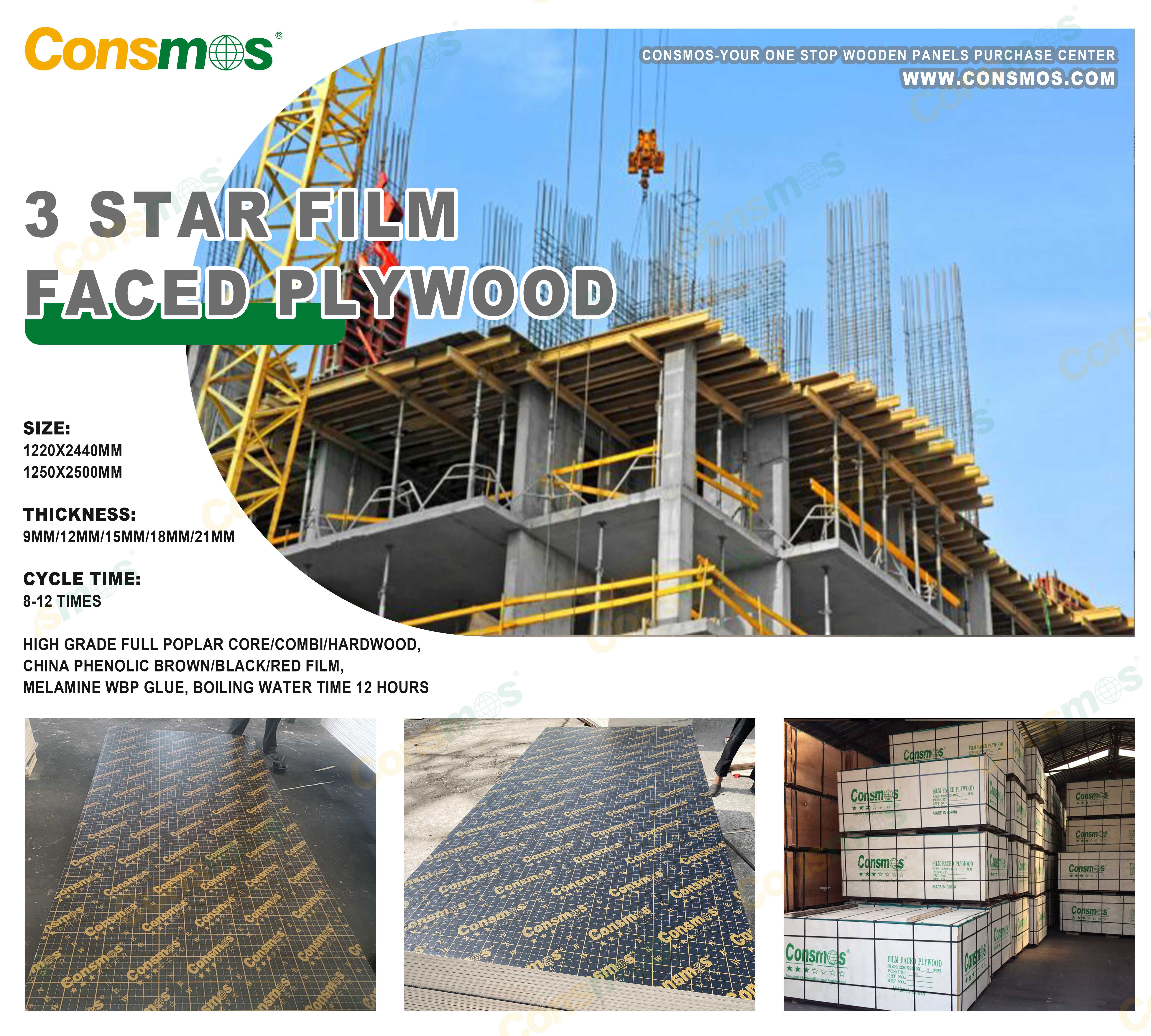FILM FACED PLYWOOD 3 STAR