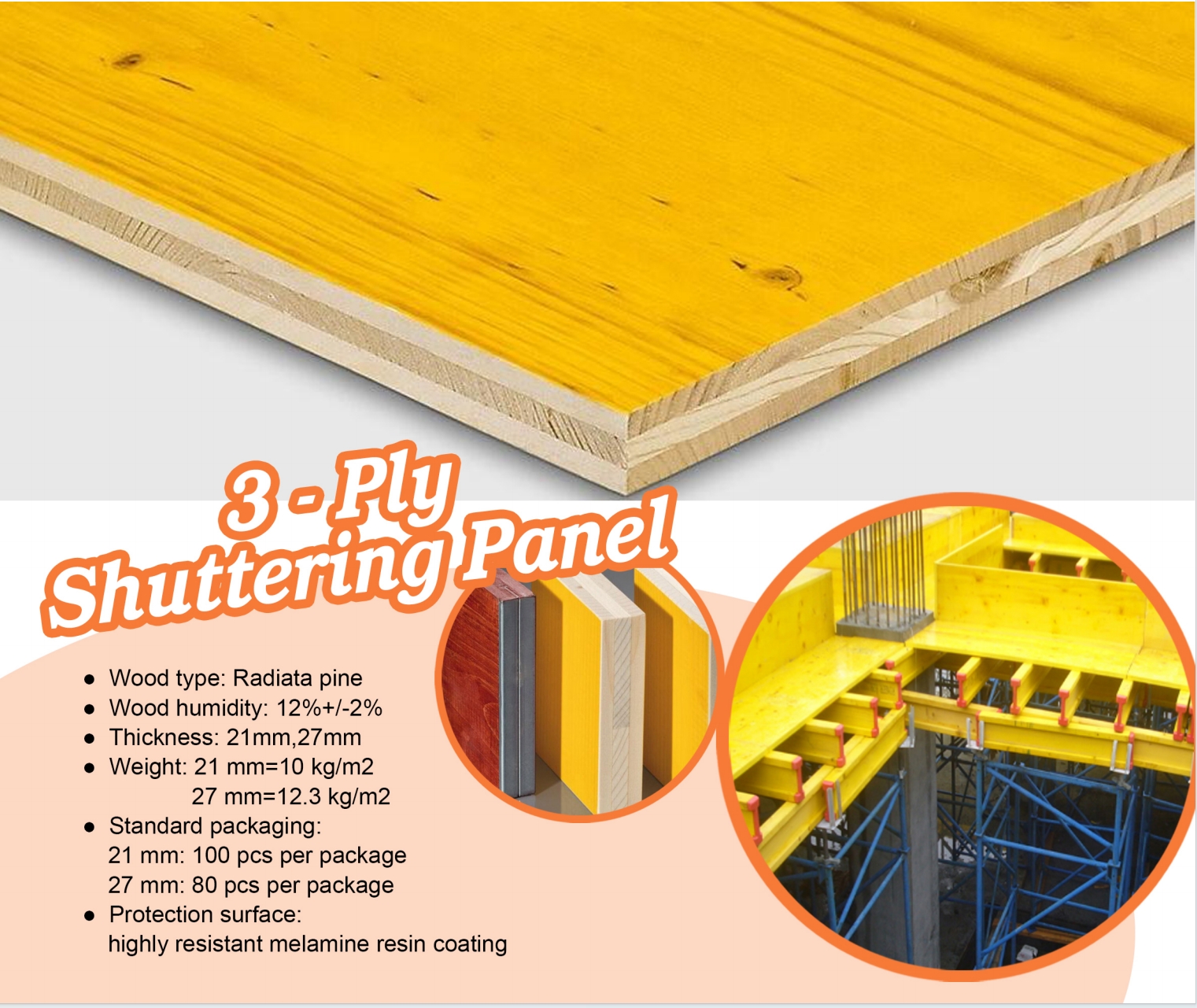 3-PLY SHUTTERING PANEL