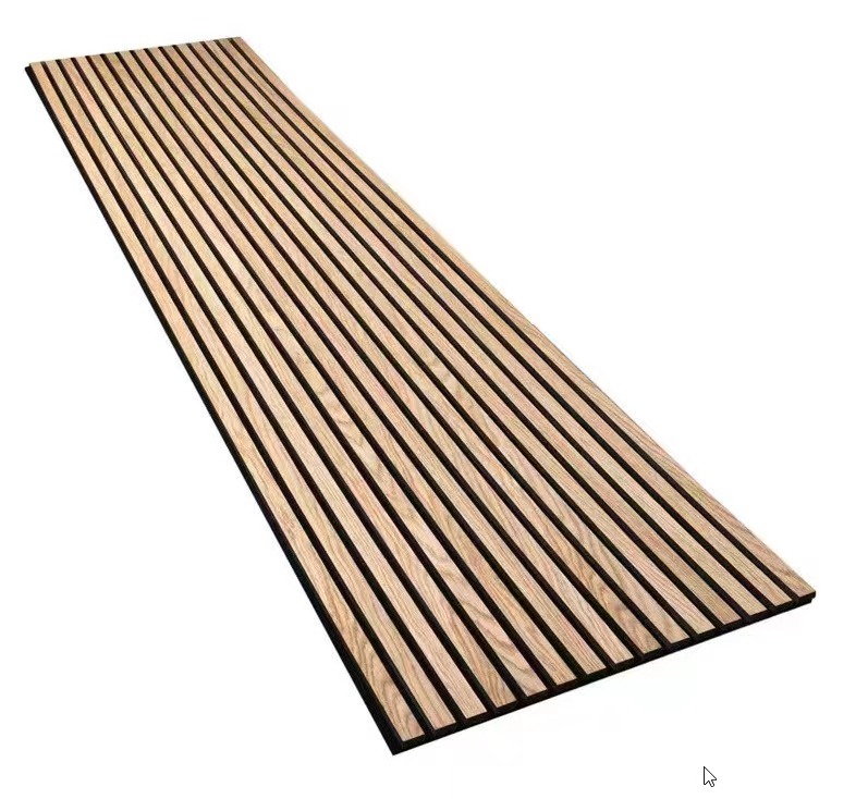 Wooden slat acoustic panel