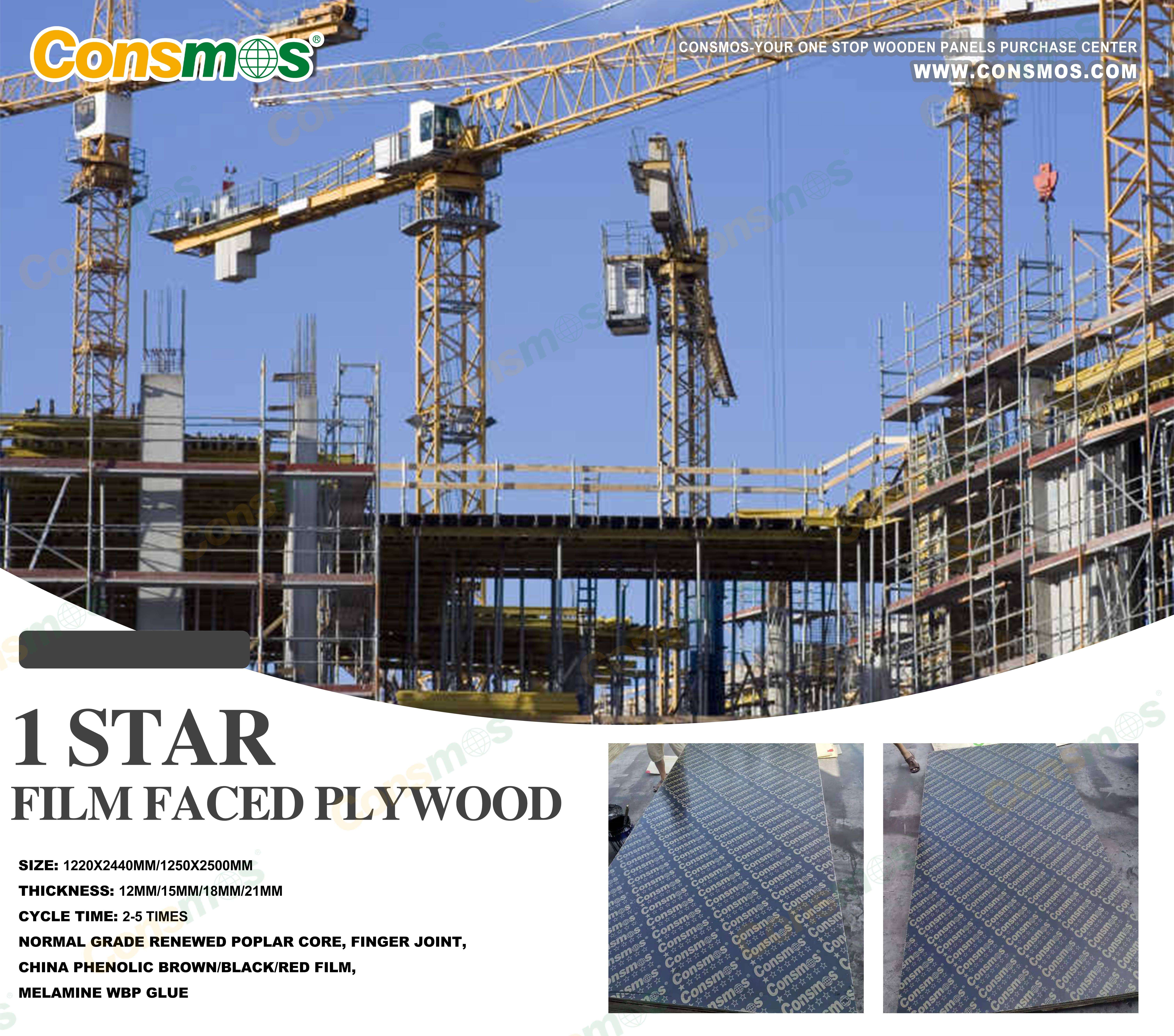 FILM FACED PLYWOOD 1 STAR