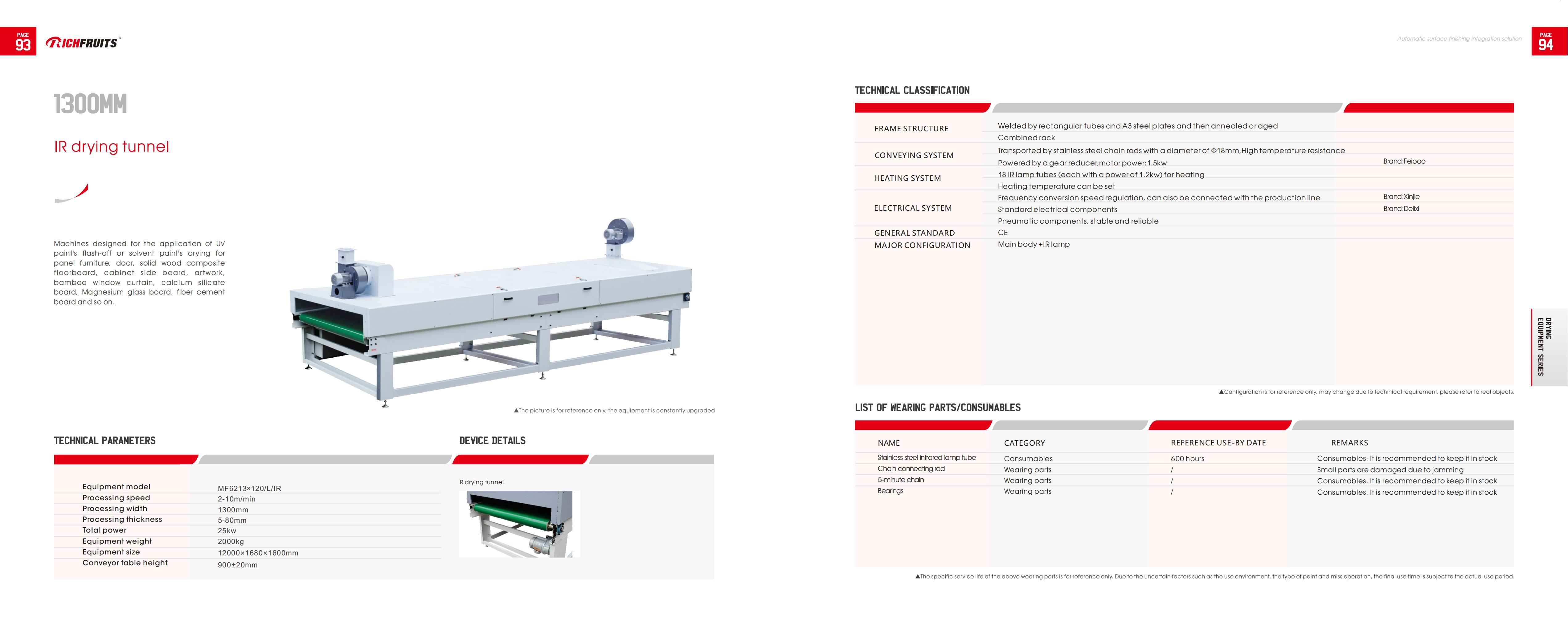 6、1300MM IR drying tunnel