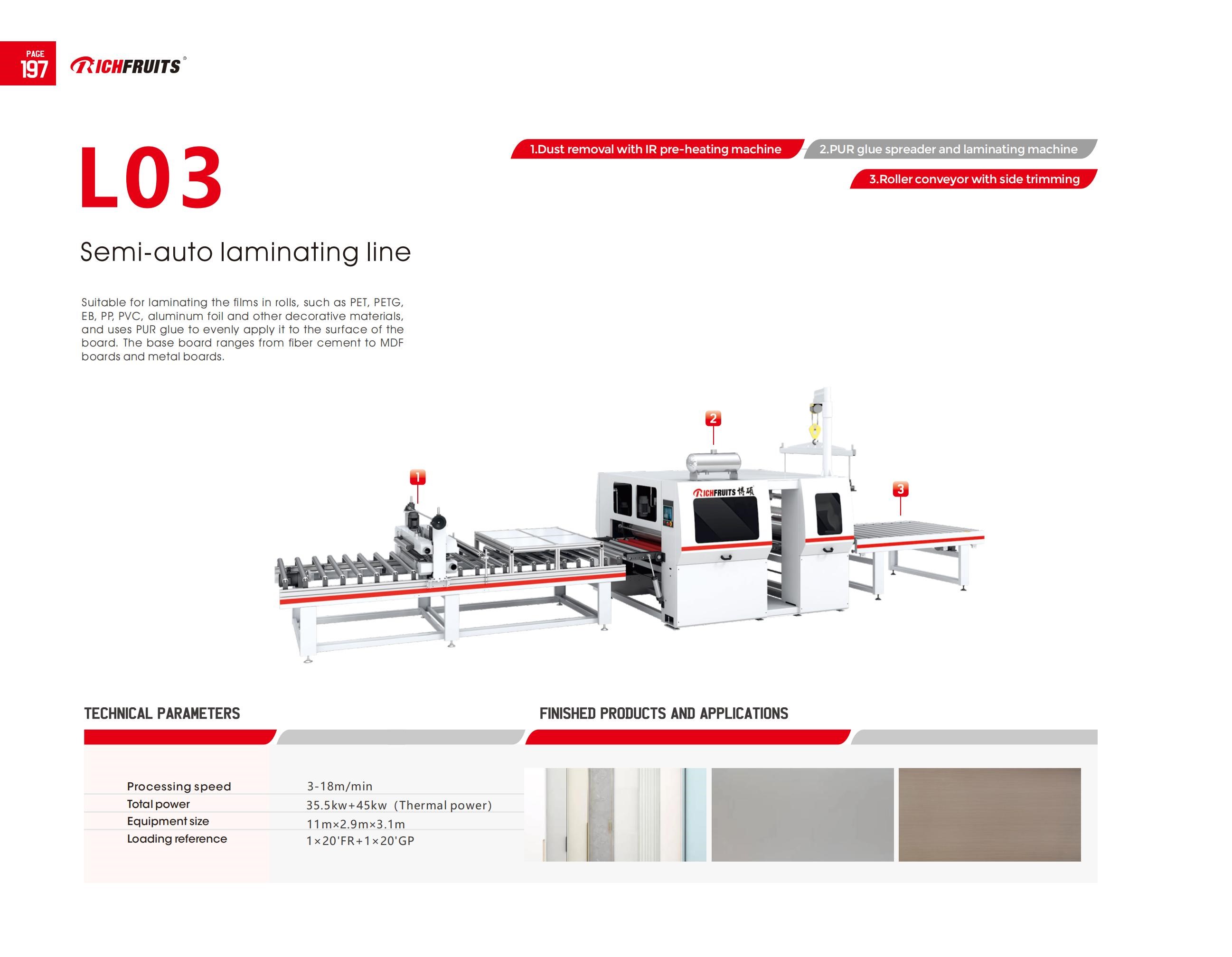L03-Semi-auto laminating line