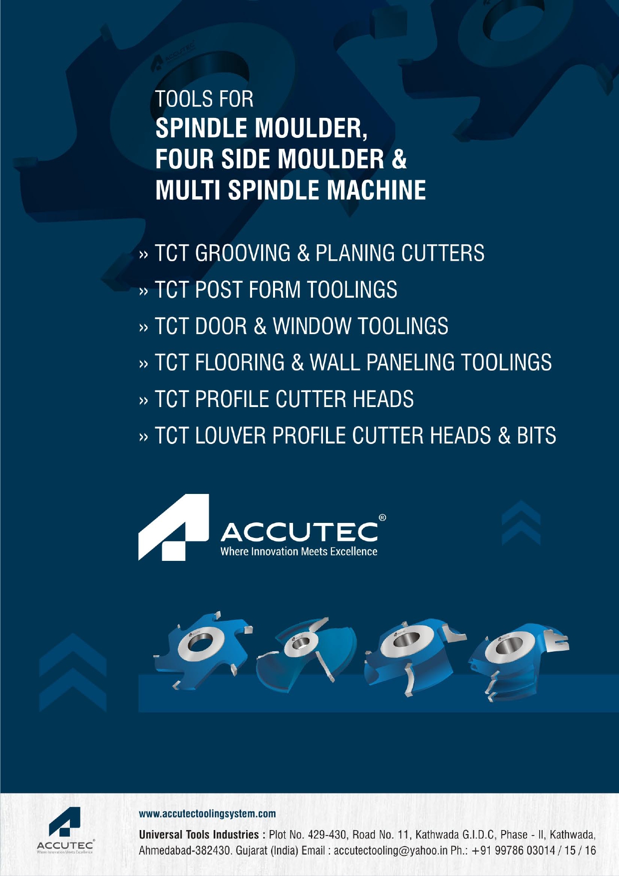 TCT and PCD Tooling for Solid Wood and Panel Processing Industries